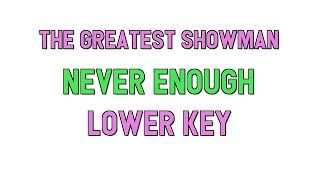 The Greatest Showman Lower key KARAOKE  Never Enough1 half step [upl. by Novek]