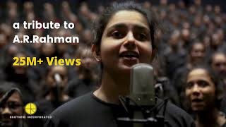 1000 AllGirl Choir pay tribute to AR Rahman at Bollywood Parks Dubai [upl. by Howey]