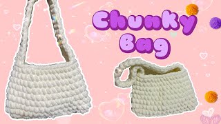 Easy Crochet CHUNKY BAG Shoulder bag [upl. by Allenad]