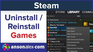 Steam  Uninstall  Reinstall Games [upl. by Attennaj]