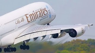 15 AIRBUS A380 Landings and Departures  Emirates Lufthansa Qantas Singapore [upl. by Nylorac]