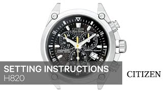 Citizen Watch Setting Instruction — E820 [upl. by Bjorn642]