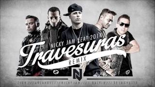 Travesuras Remix  Nicky Jam Ft De La Ghetto J Balvin Zion Arcangel [upl. by Ardnu993]