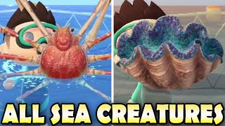 🦐 ALL 40 SEA CREATURES amp How To find Them In Animal Crossing New Horizons Northern amp Southern [upl. by Costin]