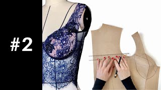 How to make the bustier pattern using basic block an idea for your inspiration [upl. by Jecon962]