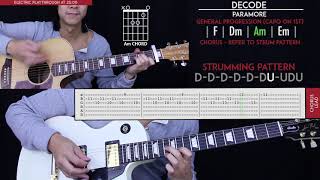 Decode Guitar Cover  Paramore 🎸 Tabs  Chords [upl. by Markus11]