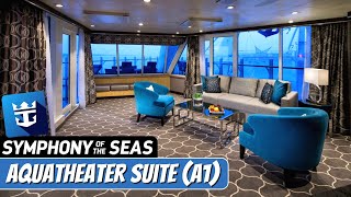 Symphony of the Seas  Spacious AquaTheater Suite with Large Balcony  2 Bedrooms Tour amp Review 4K [upl. by Schreiber]