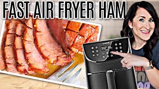 FAST Air Fryer Ham with Brown Sugar Honey Glaze [upl. by Aneris]