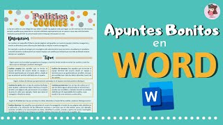 COMO HACER APUNTES BONITOS DIGITALES  apuntes en word [upl. by Eenhpad]