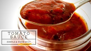 Easy Tomato Sauce Canning Recipe  No special equipment [upl. by Lehctim]