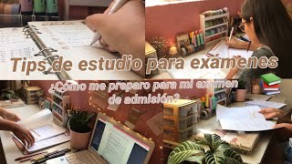 ¿Cómo me preparo para mi examen de admisión TIPS DE ESTUDIO PARA EXÁMENES 📚💡 [upl. by Nari]