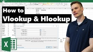 VLOOKUP amp HLOOKUP in Excel Tutorial [upl. by Adeuga]