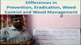 Differences in Prevention Eradication Weed Control and Weed Management [upl. by Mccomb694]