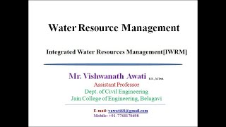 Definition Need and 3Es 3 pillars of Integrated Water Resources ManagementIWRM [upl. by Albrecht]