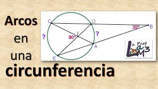 Arcos en una circunferencia  Ángulo interior y ángulo exterior  La Prof Lina M3 [upl. by Bethany]