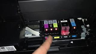 How to replace Canon Pixma MX printer ink cartridge change cartridges Canon multifunction device [upl. by Palma78]