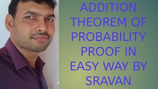 PROBABILITY IN TELUGU3 ADDITION THEOREM OF PROBABILITY [upl. by Emmalyn]