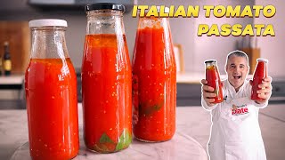 How to Make ITALIAN TOMATO PASSATA at Home Small Batch Tomato Sauce [upl. by Nnoryt]