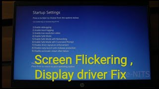 How to fix Screen Flickering  display driver issue in HP windows 10 laptop [upl. by Riggall]