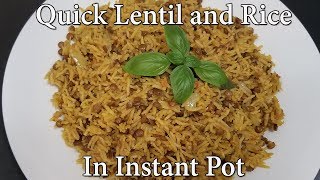 HOW TO COOK LENTILS RICE IN THE INSTANT POT  Chef Under Pressure [upl. by Analahs]