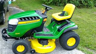 2018 John Deere E130 Lawn Tractor Review [upl. by Annoerb582]