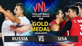 Russia vs USA  Gold Medal Match  Highlights  Mens VNL 2019 [upl. by Eiruam900]