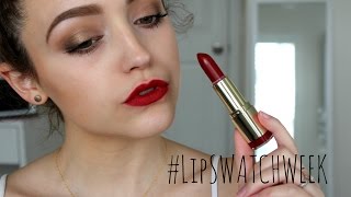 Milani Colorstatement Moisture Matte Lipsticks Lip Swatches Review  LipSwatchWeek [upl. by Roscoe]