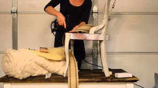 How to apply jute webbing Upholstery tutorial [upl. by Januarius]