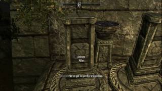 The Elder Scroll V Skyrim  Karthspire Pillar Puzzle  Sky Haven Temple [upl. by Yelrebmyk]