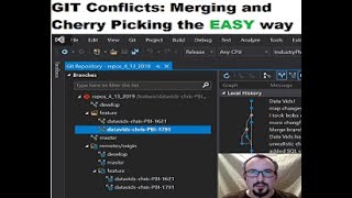 Merge Conflicts and Cherry Pick using Visual Studio GIT March 2021 [upl. by Notserp179]