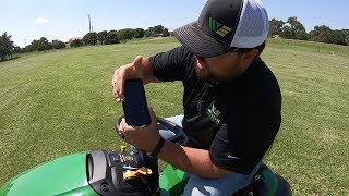 How fast can the John Deere E180 Lawn Tractor Mow an Acre [upl. by Sirmons]