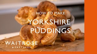 How To Make Yorkshire Puddings  Cookery School  Waitrose [upl. by Nebuer156]