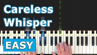 George Michael  Careless Whisper  EASY Piano Tutorial Sheet Music [upl. by Sadonia]