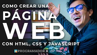 Como crear una página web con HTML CSS y Javascript 👩‍💻 [upl. by Auburn]