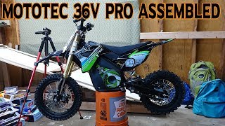 Unboxing MotoTec 36v 1000w Pro Assembled Electric Dirt Bike [upl. by Mw]