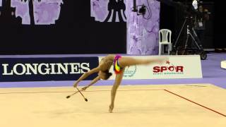 Margarita Mamun RUS  Clubs Final  2014 World Rhythmic Gymnastics Championships [upl. by Bohrer]