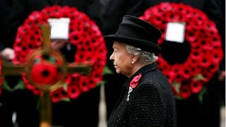 Queen leads Remembrance Day tributes at the Cenotaph [upl. by Ashia]