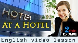 At a hotel  English video lesson [upl. by Amer]