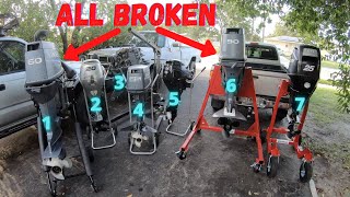 7 Outboards Vs 1 Mechanic [upl. by Aliehc669]