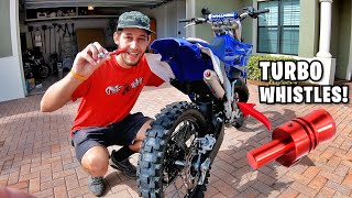 TURBO EXHAUST WHISTLES ON MY YZ125 DIRT BIKE [upl. by Serge]