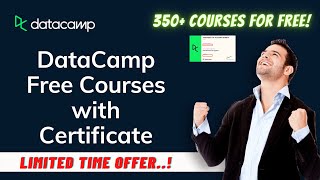 DataCamp Free Courses with Certificate  350 Courses for FREE with DataCamp Free Premium Account [upl. by Aitrop]