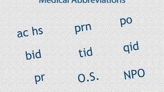 Medical Abbreviations [upl. by Laeira]