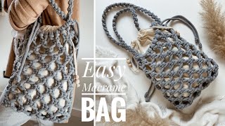 Easy Macrame BagHow To Make Macrame BagTorba ze sznurkaJak zrobić Torbę Ze Sznurka [upl. by Nauwtna]