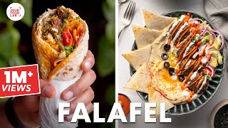 Falafel Recipe  Falafel Shawarma  Hummus  Falafel Wrap  HomeMade Tahini  Chef Sanjyot Keer [upl. by Ydahs77]