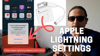 How to change Apple lightning 35 mm headphone adapter settings  iPhone 11 [upl. by Barbe]