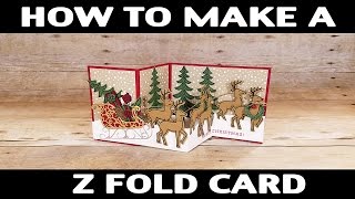 Stamping Jill  How To Make Z Fold Card [upl. by Marzi]