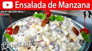 ENSALADA DE MANZANA  VickyRecetaFacil [upl. by Emelen]