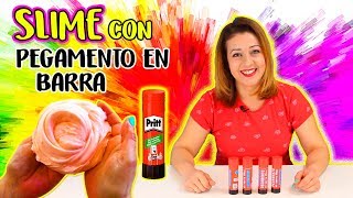 Slime con pegamento en barra  Experimentos caseros con slime  Glue Stick Slime [upl. by Selim]