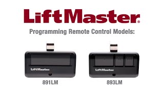 How to Program LiftMasters 891LM and 893LM Remote Controls to a Garage Door Opener [upl. by Dam]