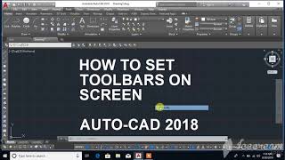 HOW TO SET TOOLBARS ON SCREEN AUTOCAD 2018 [upl. by Cari539]